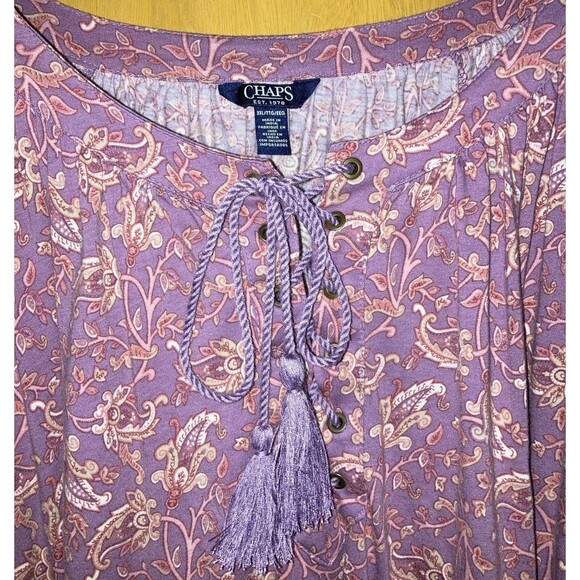 Chaps pink and purple casual top Size XXL NWOT - Picture 2 of 2